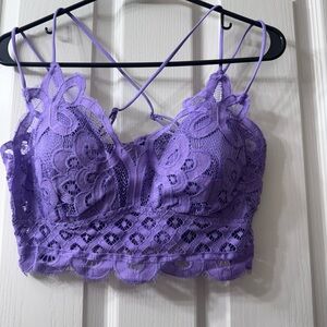 Zenana Outfitters Lavender Lace Bralette